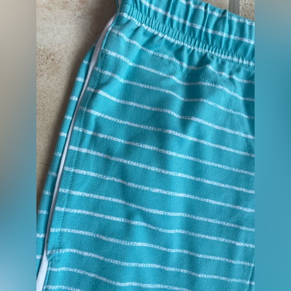 Cuddl Duds cotton blend short sleeve top / pants pajama set, striped; size L - Picture 6 of 9